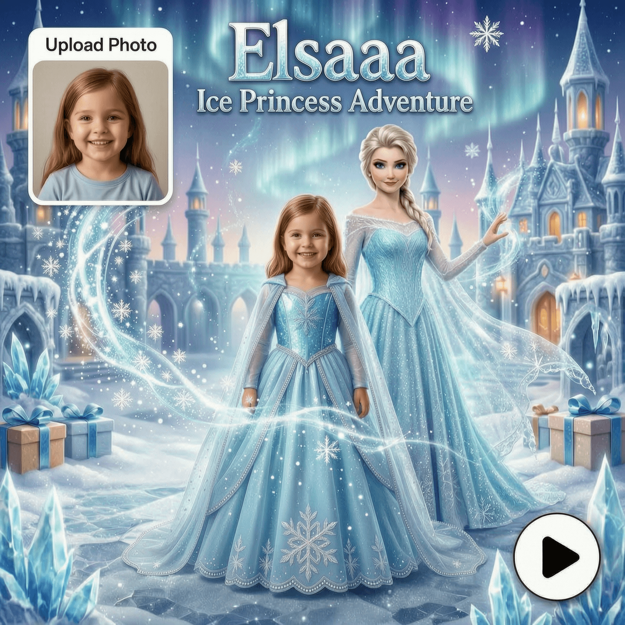 Icy Princess Magical Video personalized video theme preview