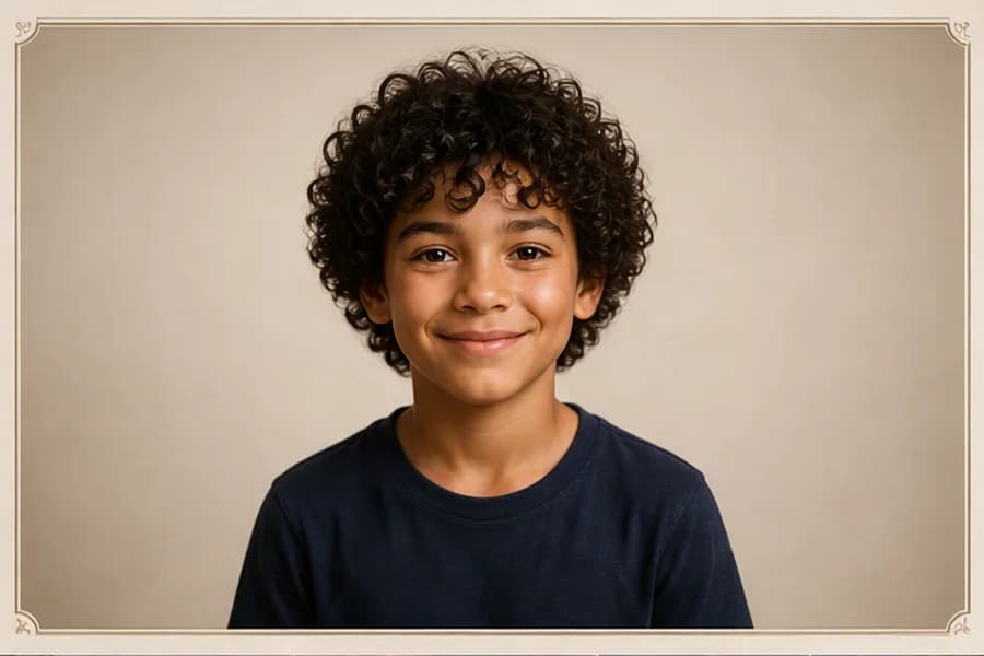 Good example: one child with a clear front-facing face